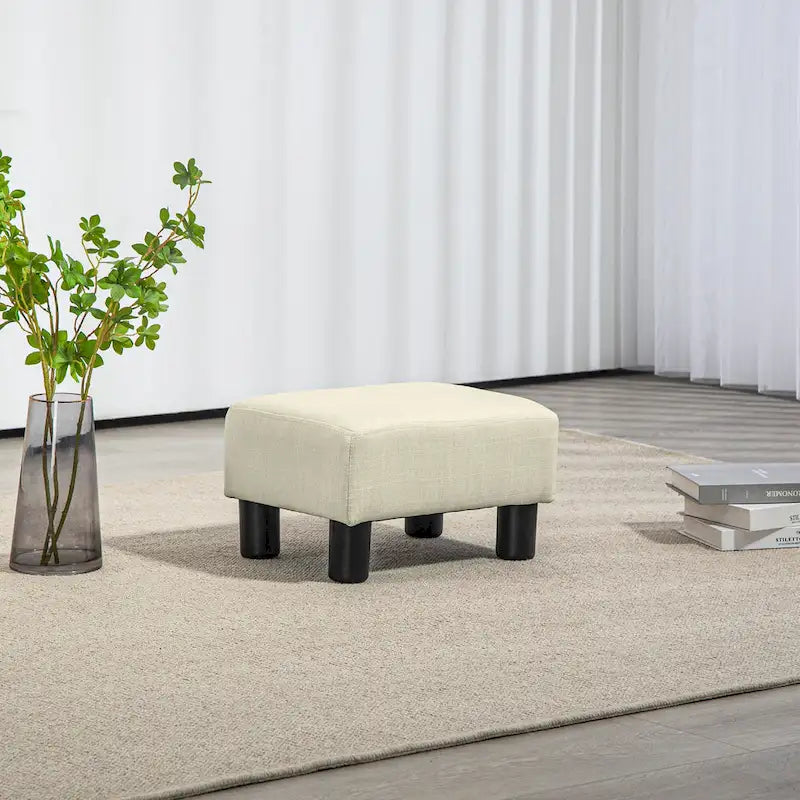Repose-pieds ottoman en lin, modèle cube moderne 16
