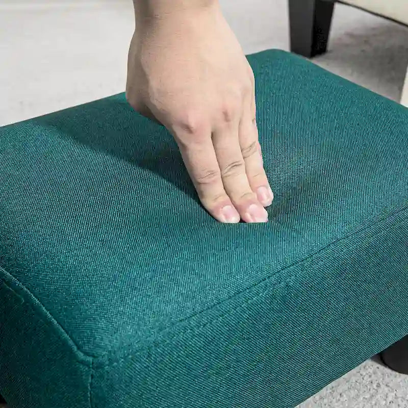 Repose-pieds ottoman en lin, modèle cube moderne 16