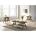 Ensemble de 3 tables basses en bois style Mid-Century Modern