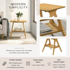 Ensemble de 3 tables basses en bois style Mid-Century Modern