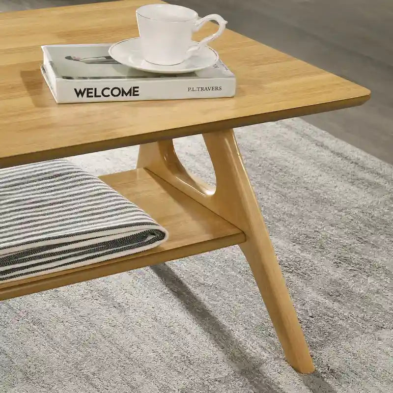 Ensemble de 3 tables basses en bois style Mid-Century Modern
