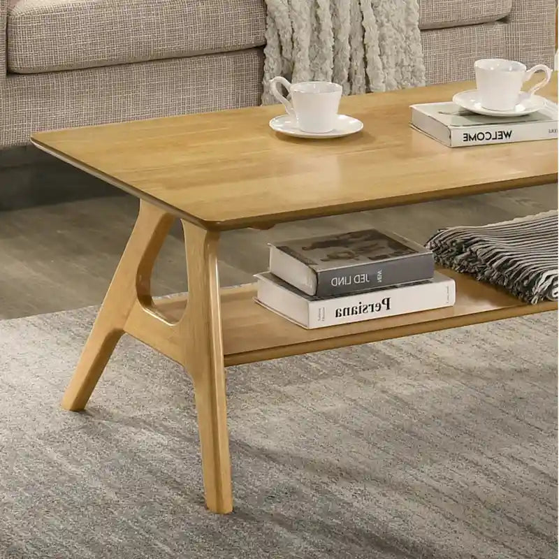 Ensemble de 3 tables basses en bois style Mid-Century Modern