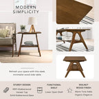 Ensemble de 3 tables basses en bois style Mid-Century Modern