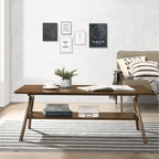 Ensemble de 3 tables basses en bois style Mid-Century Modern