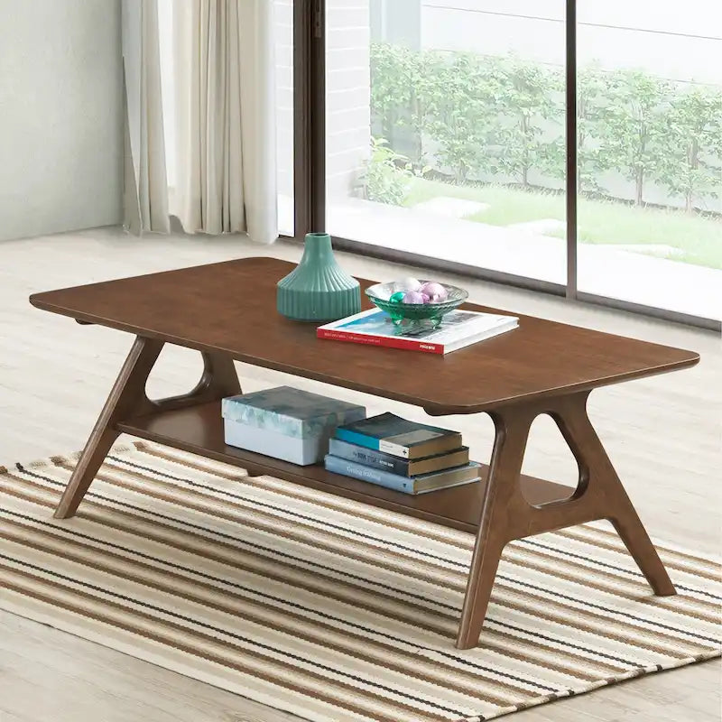 Ensemble de 3 tables basses en bois style Mid-Century Modern