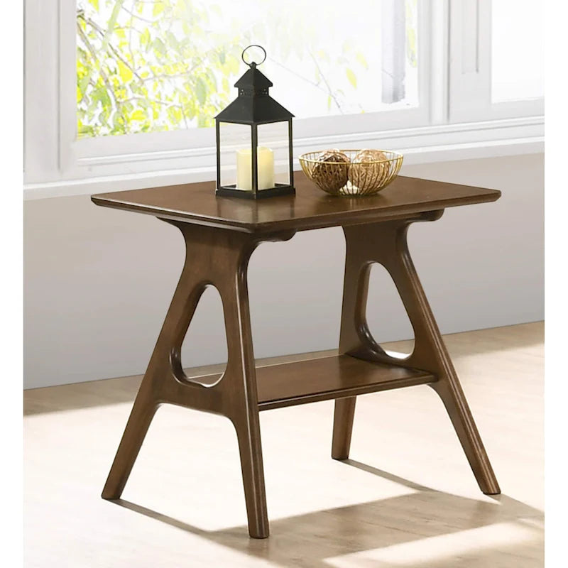 Ensemble de 3 tables basses en bois style Mid-Century Modern
