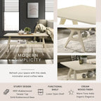 Ensemble de 3 tables basses en bois style Mid-Century Modern