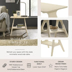 Ensemble de 3 tables basses en bois style Mid-Century Modern