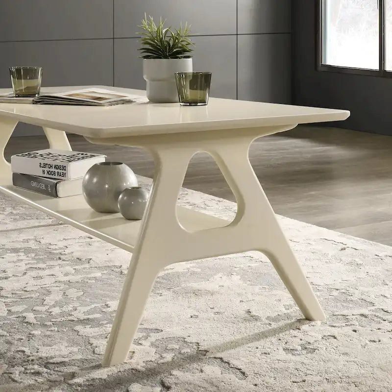 Ensemble de 3 tables basses en bois style Mid-Century Modern