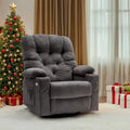 Fauteuil inclinable électrique pivotant et coulissant avec porte-gobelets et ports USB pour chambre de bébé, tissu 7797