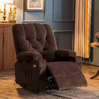 Fauteuil inclinable électrique pivotant et coulissant avec porte-gobelets et ports USB pour chambre de bébé, tissu 7797