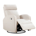 Fauteuil inclinable et pivotant à bascule en similicuir moderne