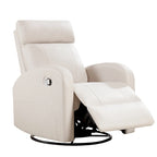 Fauteuil inclinable et pivotant à bascule en similicuir moderne