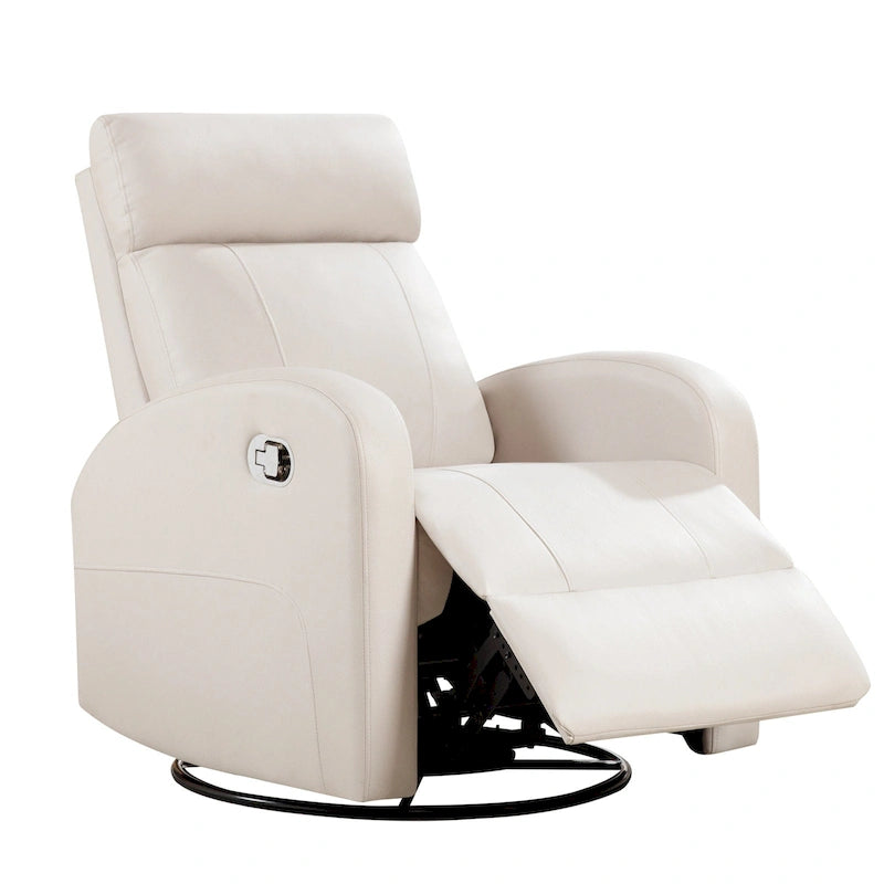 Fauteuil inclinable et pivotant à bascule en similicuir moderne
