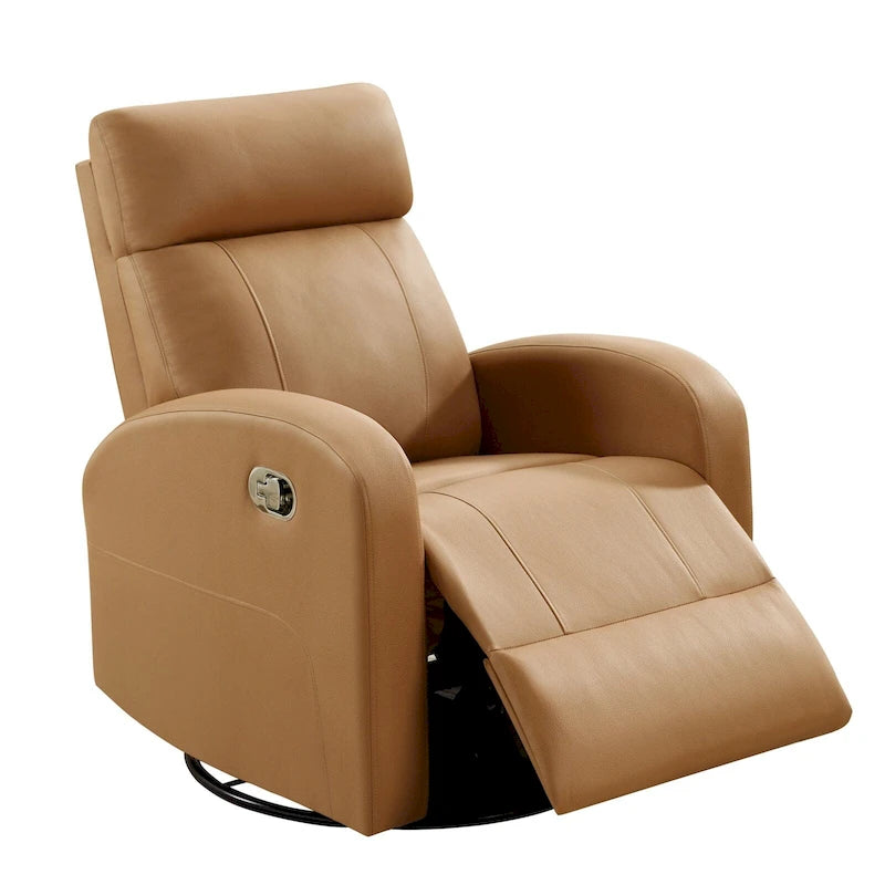 Fauteuil inclinable et pivotant à bascule en similicuir moderne