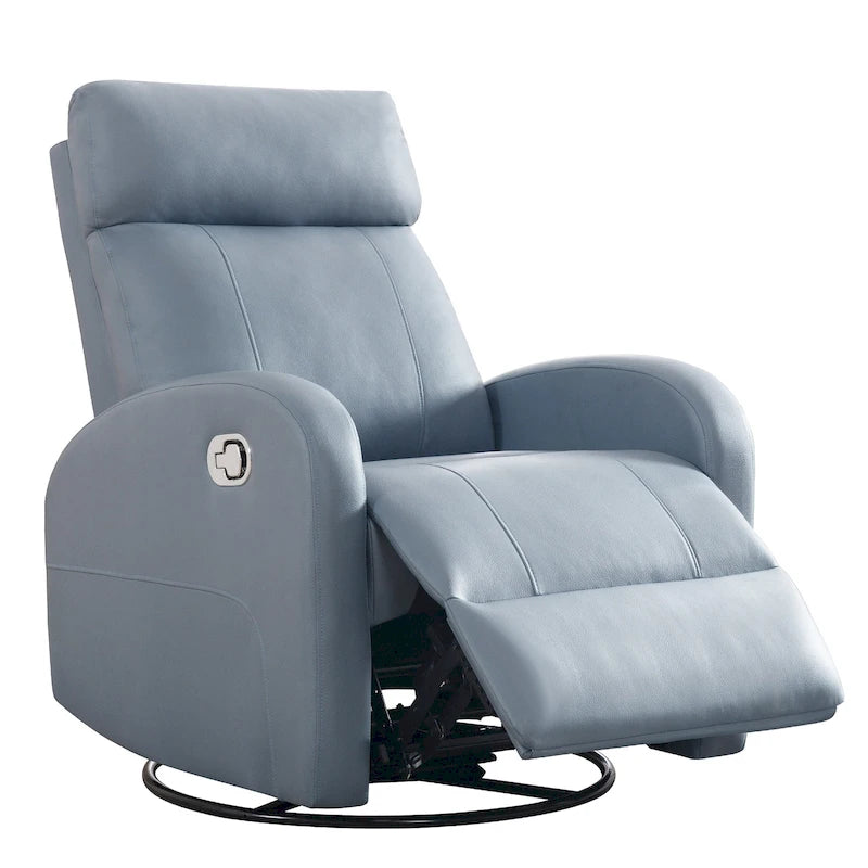 Fauteuil inclinable et pivotant à bascule en similicuir moderne