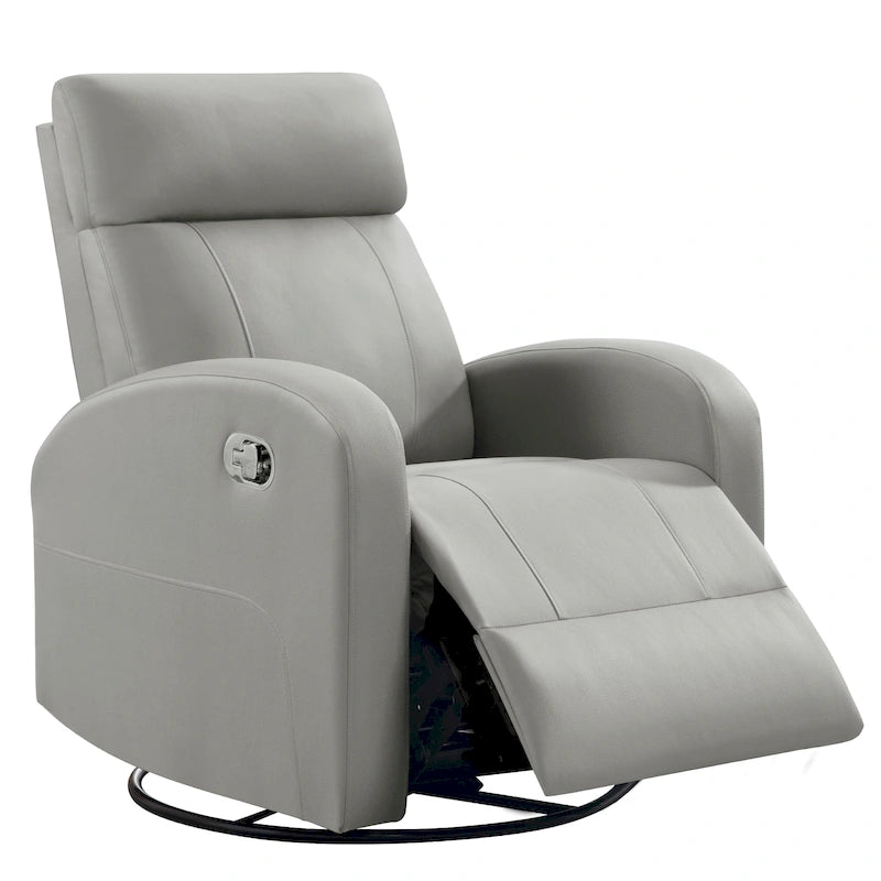 Fauteuil inclinable et pivotant à bascule en similicuir moderne