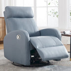 Fauteuil inclinable et pivotant à bascule en similicuir moderne