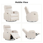 Fauteuil inclinable et pivotant à bascule en similicuir moderne