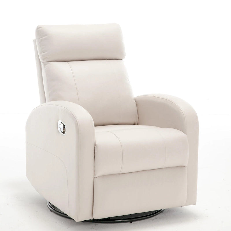 Fauteuil inclinable et pivotant à bascule en similicuir moderne