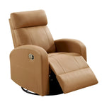 Fauteuil inclinable et pivotant à bascule en similicuir moderne