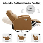 Fauteuil inclinable et pivotant à bascule en similicuir moderne