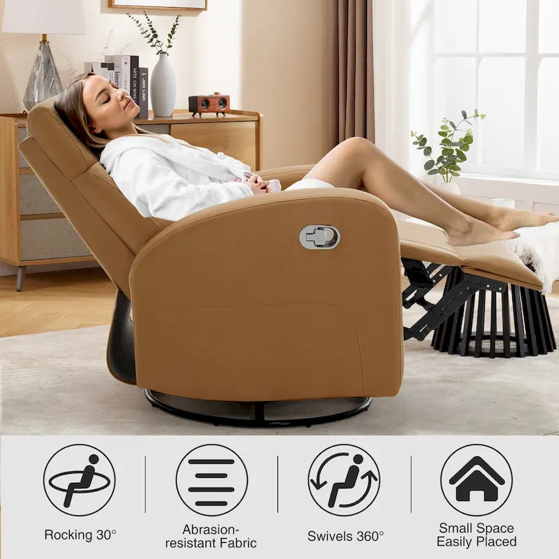 Fauteuil inclinable et pivotant à bascule en similicuir moderne
