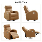 Fauteuil inclinable et pivotant à bascule en similicuir moderne