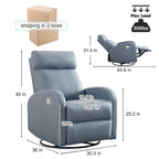 Fauteuil inclinable et pivotant à bascule en similicuir moderne
