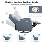 Fauteuil inclinable et pivotant à bascule en similicuir moderne