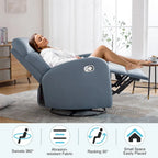Fauteuil inclinable et pivotant à bascule en similicuir moderne