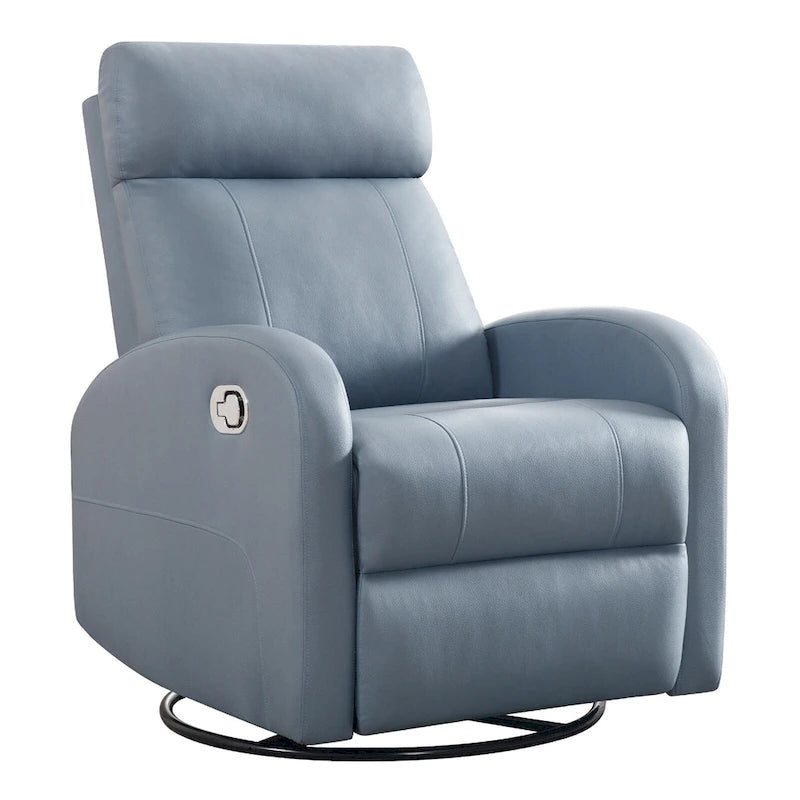 Fauteuil inclinable et pivotant à bascule en similicuir moderne
