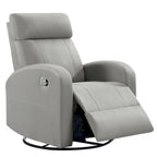 Fauteuil inclinable et pivotant à bascule en similicuir moderne