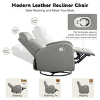 Fauteuil inclinable et pivotant à bascule en similicuir moderne