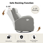 Fauteuil inclinable et pivotant à bascule en similicuir moderne