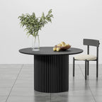 Table à manger ronde en bois massif de 46 pouces pour 4 personnes, style nordique - 46*30