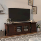 Meuble TV multifonctionnel rustique de 68 pouces avec rangement