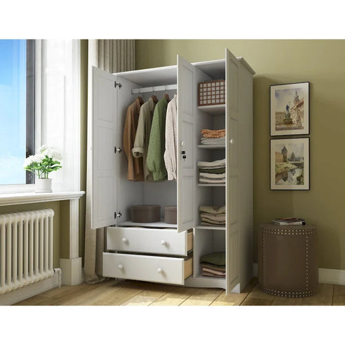 Grande armoire en bois massif à 100 %