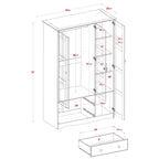 Grande armoire en bois massif à 100 %