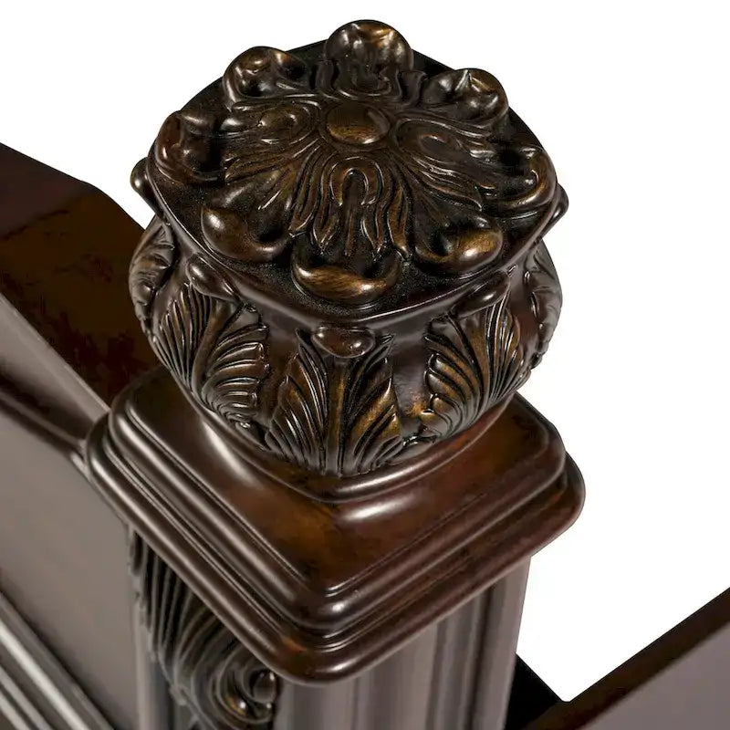 Lit à baldaquin Cognac
