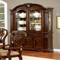 Dining Room Hutch and Buffet in Brown Cherry Finish