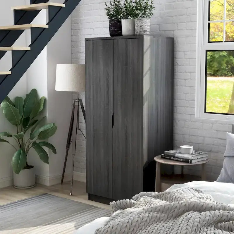 Armoire-penderie moderne à 2 portes
