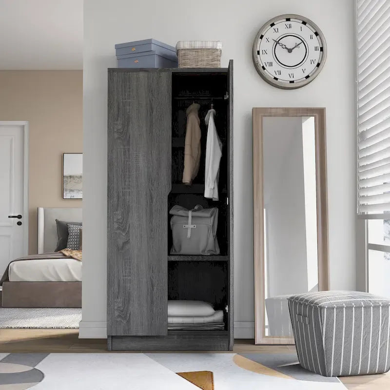 Armoire-penderie moderne à 2 portes