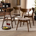 Ensemble de 4 chaises de salle à manger transitionnelles modernes du milieu du siècle