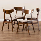 Ensemble de 4 chaises de salle à manger transitionnelles modernes du milieu du siècle