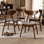 Ensemble de 4 chaises de salle à manger transitionnelles modernes du milieu du siècle