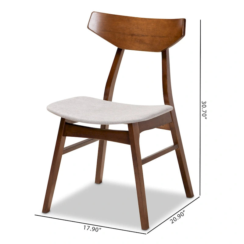 Ensemble de 4 chaises de salle à manger transitionnelles modernes du milieu du siècle