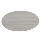 Table basse 3 pièces ovale en bois contemporain