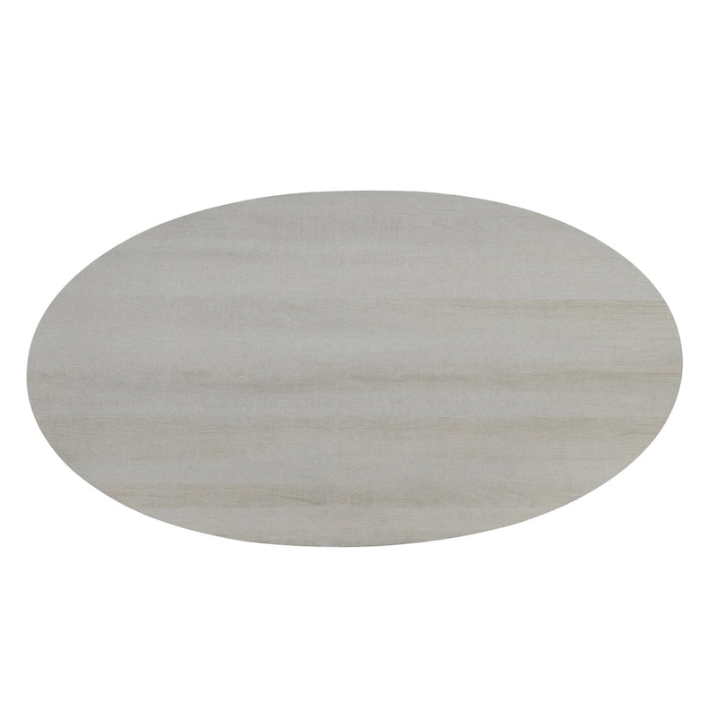 Table basse 3 pièces ovale en bois contemporain