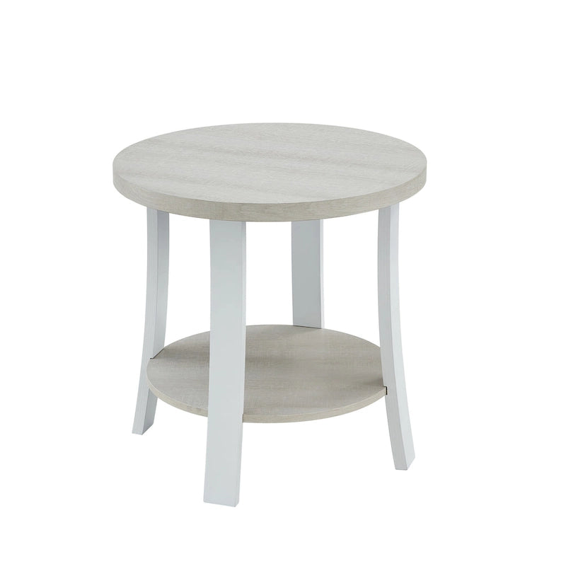 Table basse 3 pièces ovale en bois contemporain